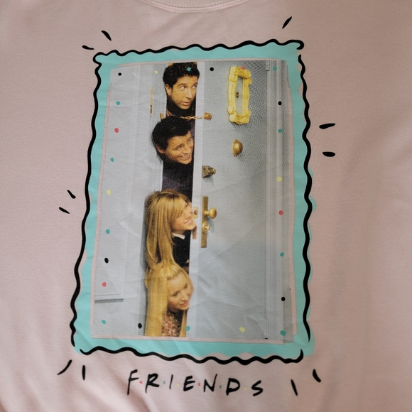 FRIENDS long sleeves comfy pink sweatshirt size XS - Picture 8 of 10